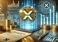 XRP as a key financial instrument. The image showcases XRP is logo alongside digital banking symbols with a hig