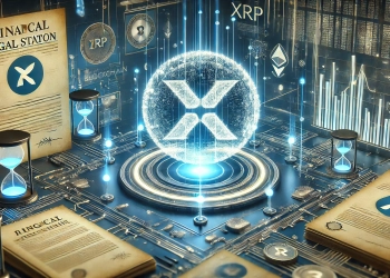 XRP is new legal status. The image features a glowing XRP logo at the center surrounded by
