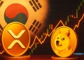South Korean crypto traders Dogecoin rally 2025 XRP trading volume South Korea
