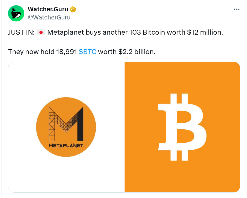 Metaplanet Bitcoin Stratejisi Derinleşiyor: Hazine 2027’ye Kadar 210.000 BTC’yi Hedefliyor