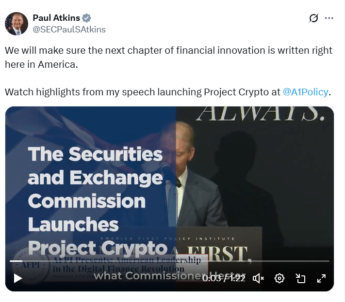 Project Crypto Initiative: Paul Atkins 