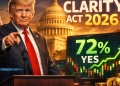 Prediction Market Prices CLARITY Act 2026 at 72% After Trump Push