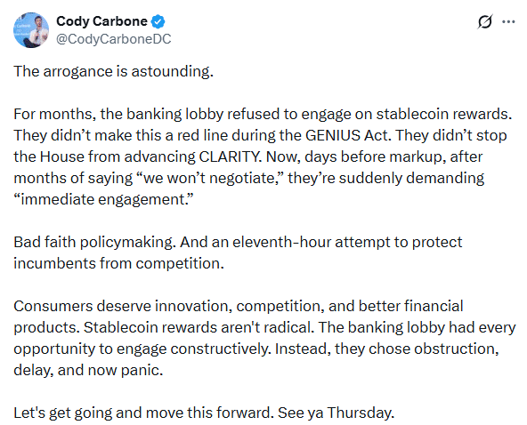 White House Challenges Banks as Stablecoin Rewards Fight Hits CLARITY Act 9 CLARITY ACT