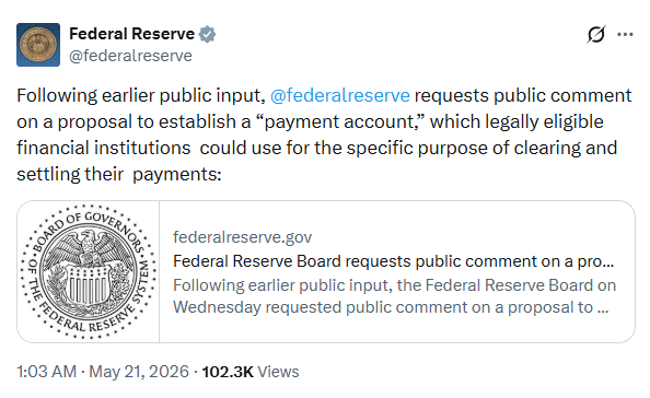 Fed Payment Account