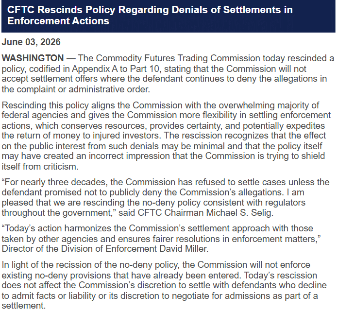 CFTC News