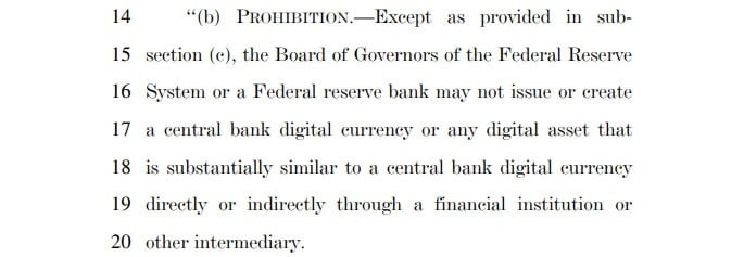Federal Reserve CBDC Ban Would Block Digital Dollar Issuance Until 2030 6 Federal Reserve CBDC Ban