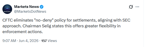 CFTC Settlement Policy 