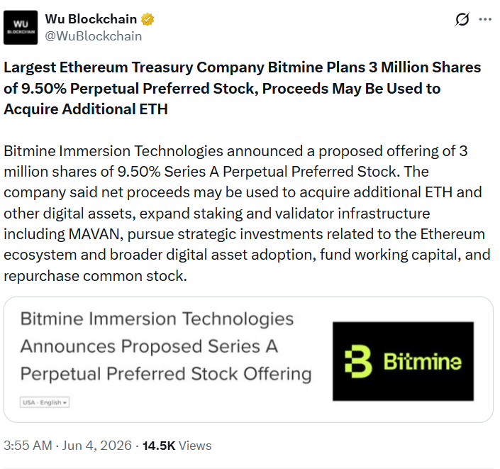 Bitmine Ethereum buy