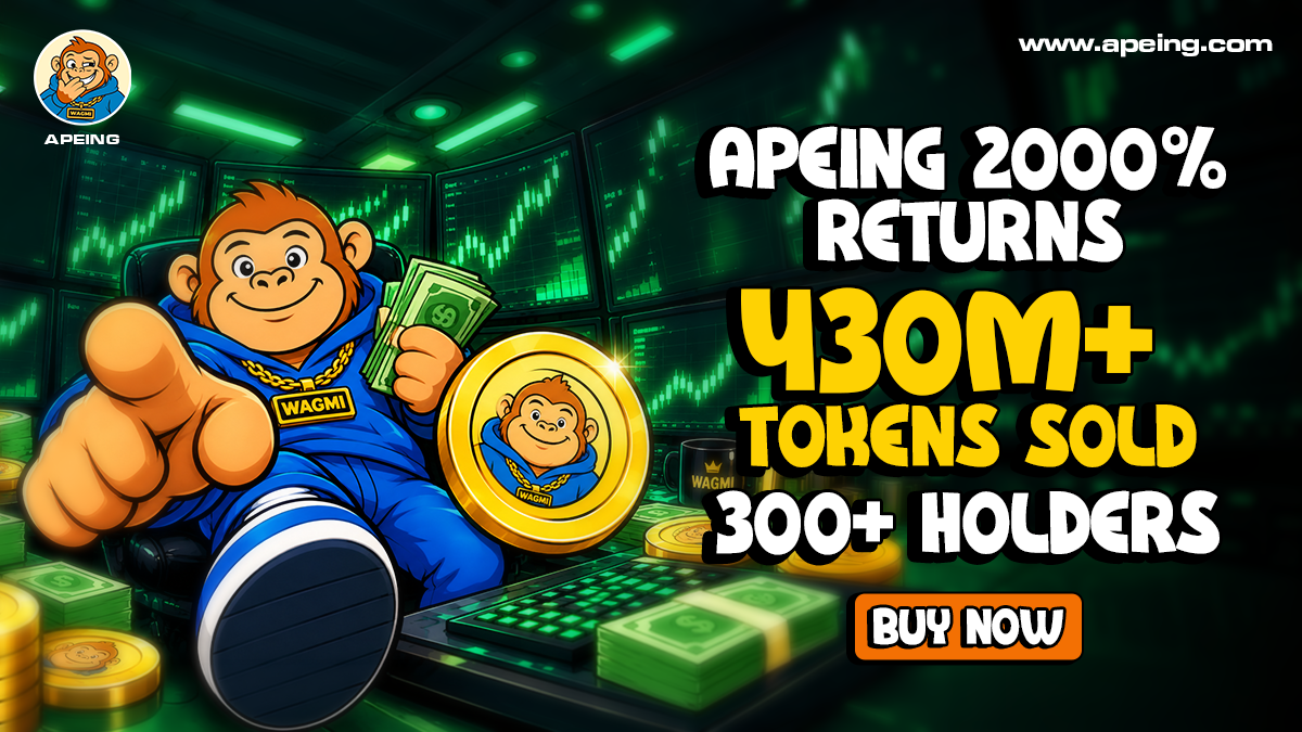 Bir Meme Coin, 33 Aşama ve Artan KOL İlgisi: XRP ve TRX Gerilerken Apeing Neden En İyi Kripto Ön Satışları Arasında Ses Getiriyor? 8 Apeing